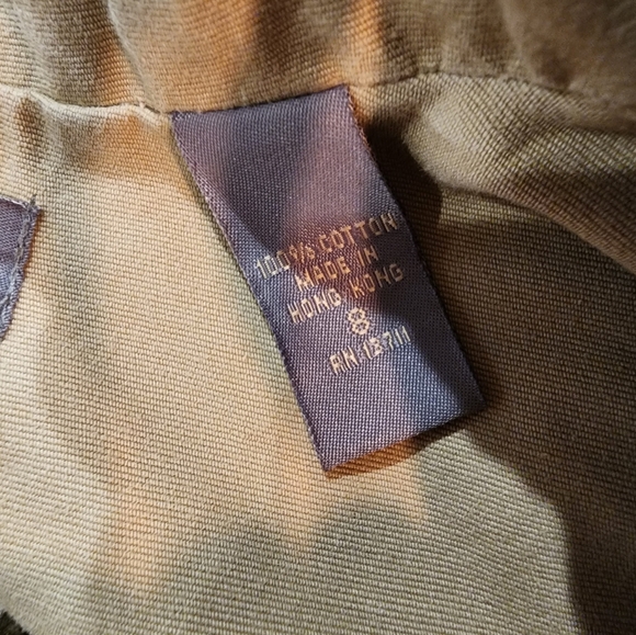 Kate Hill Tan Khaki Belted Utility Jacket Size 8 - Picture 8 of 8